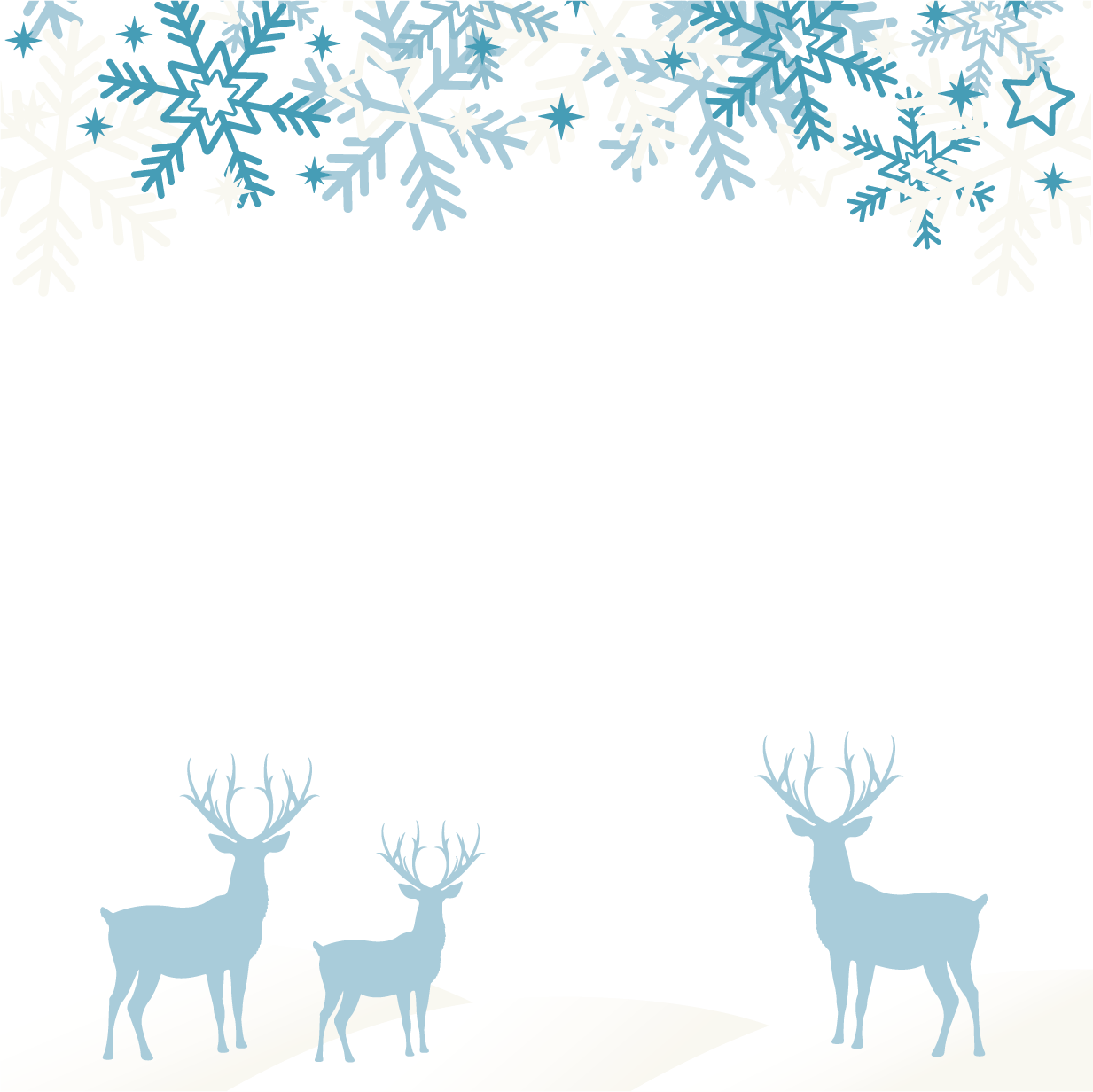 Winter Blizzard Snow Reindeer Vector Santa Year Clipart