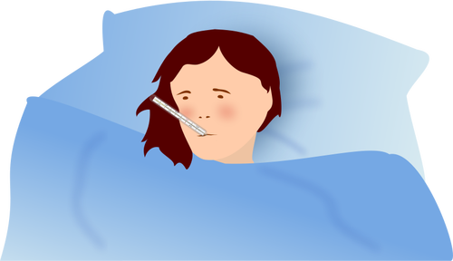Of A Feverish Woman Clipart