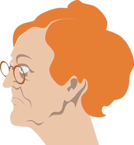 Old Woman With Glasses Clipart