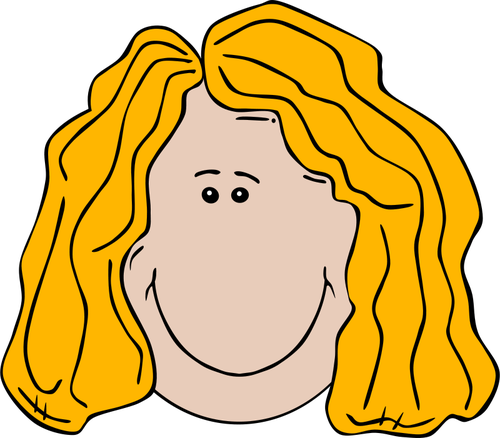 Smiling Blond Woman Clipart
