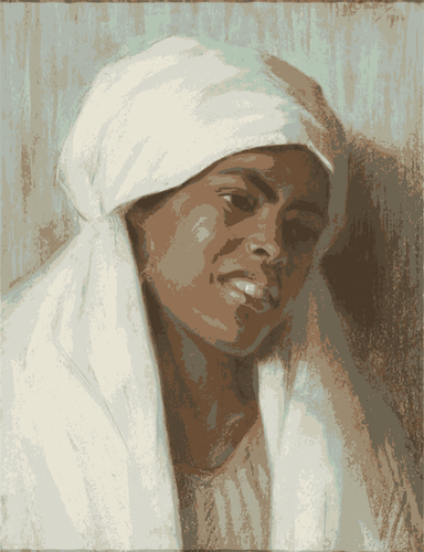 African Woman Painting Clipart