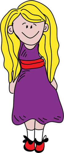 Of Smiling Blonde Woman Clipart
