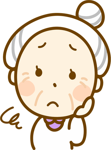 Worried Old Woman Clipart