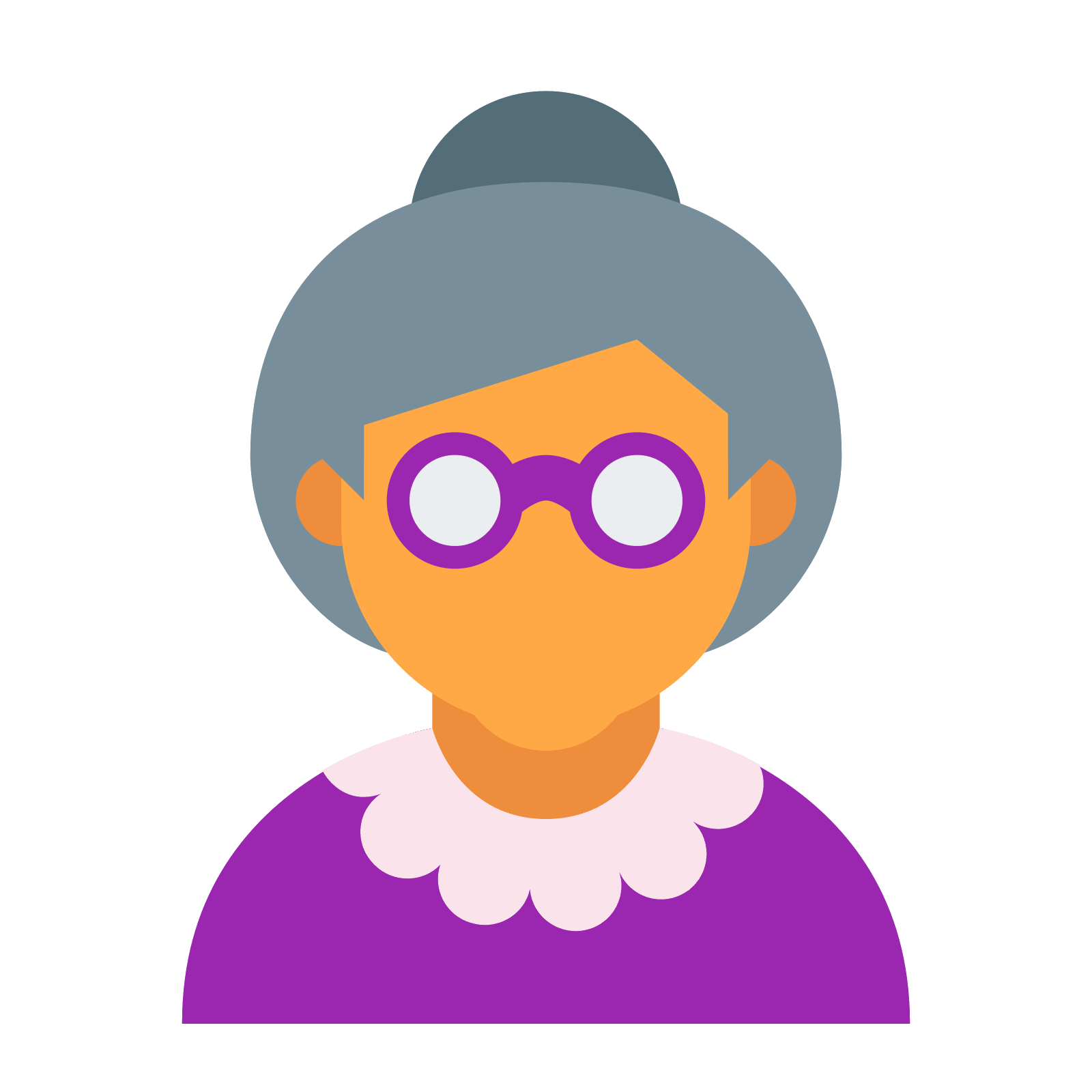 Woman Old Icons Age Computer User Grandma Clipart