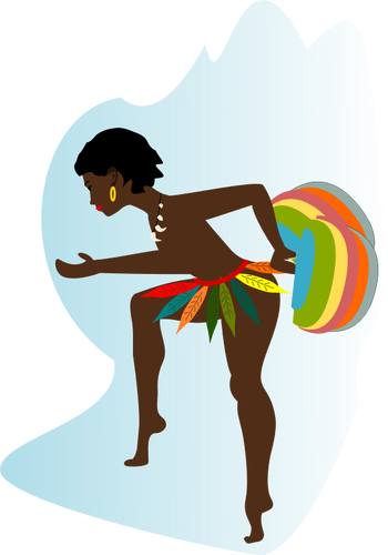 African Woman Dancer Clipart