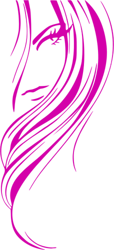 Of Pink Depiction Of A Woman Clipart