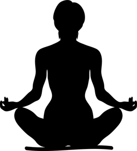 Yoga Image Silhouette Of A Fit Woman Clipart