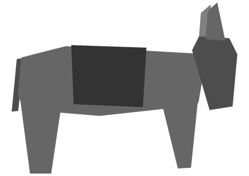 Gray Donkey Clipart