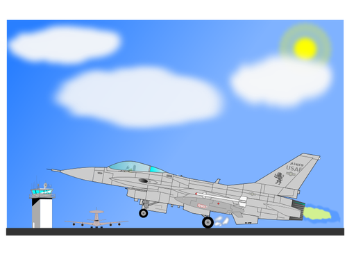 Military Airplane F-16 Clipart
