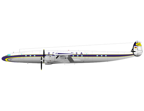 Passenger Aircraft With Propellers Clipart
