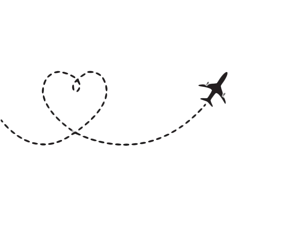 Heart-Shaped Airplane Flight Aircraft Route Free Clipart HQ Clipart