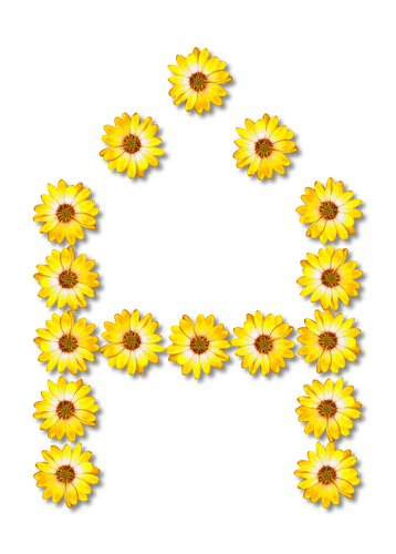 Flowery A Letter Clipart