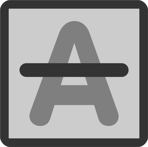 Letter A With Strike Through Clipart