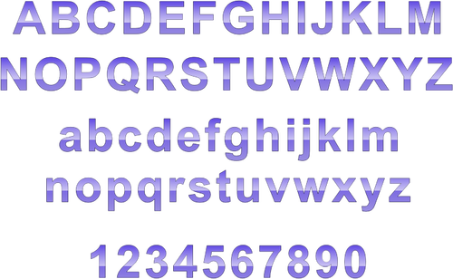 Selection Of Letters And Numbers Clipart