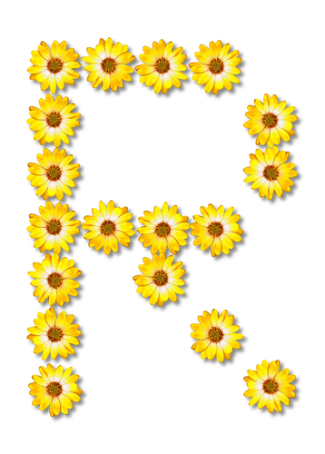 Letter R From Flowers Clipart