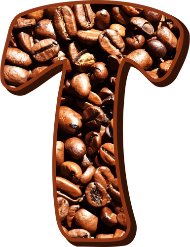 Letter T In Beans Clipart