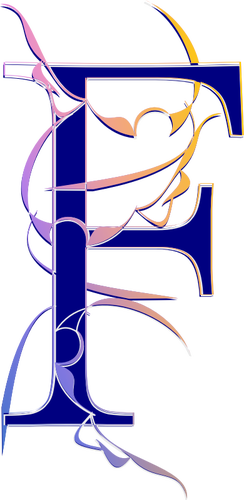 Of Decorated Letter F Clipart