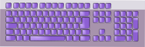 Purple Keyboard Clipart