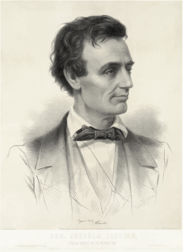 Presidential Candidate Abraham Lincoln 1860 Clipart