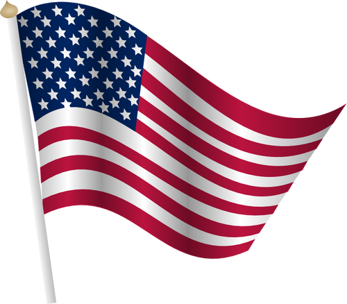 American Flag Waving Clipart