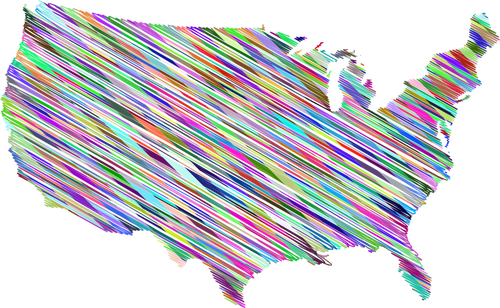 America Sketched Prismatic Clipart