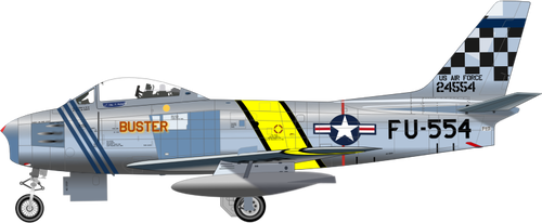 North American F-86 Sabre Airplane Clipart