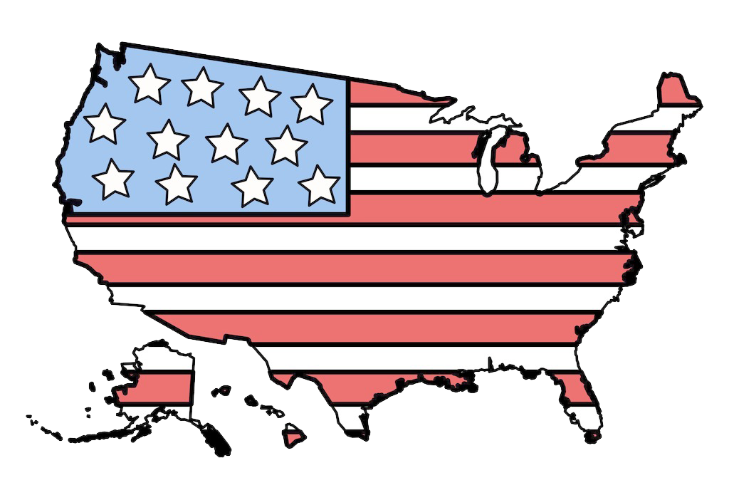 Content United Map Of American System Hand Clipart