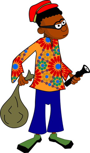 Afro-American Thief Clipart