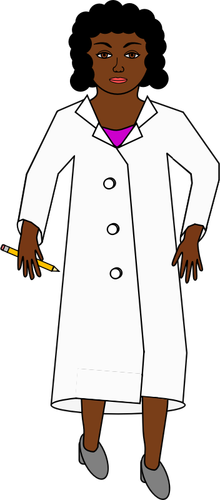African-American Female Scientist Clipart