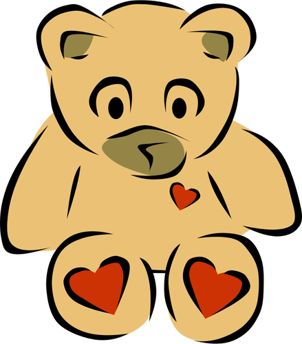 Teddy Bear With Hearts Clipart