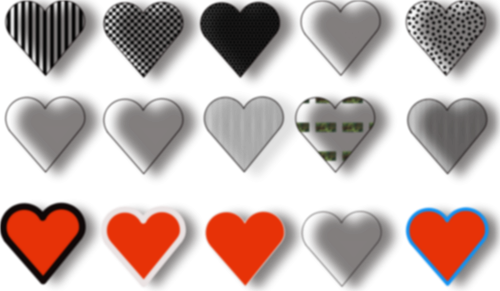 Selection Of 15 Hearts Clipart