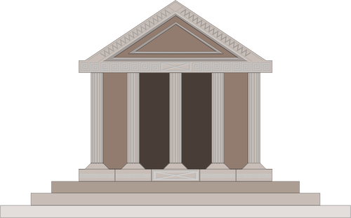 Greek Parthenon Brown Model Clipart