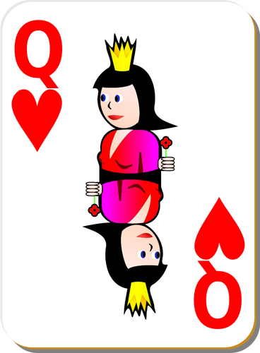 Queen Of Hearts Gaming Card Clipart