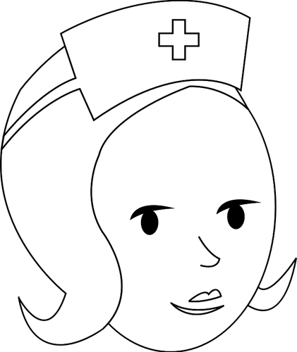 Nurse Line Art Clipart