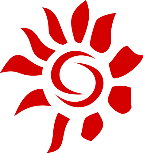 Of Artistic Sun Icon Clipart
