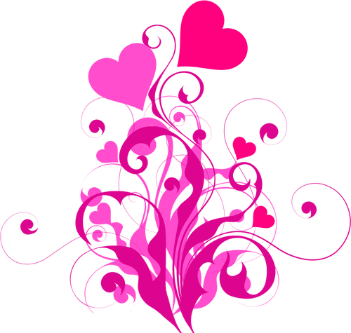 Branches And Leaves With Hearts Image Clipart