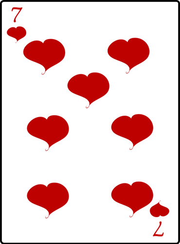 Seven Of Hearts Playing Card Clipart
