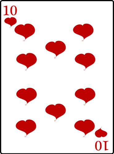 Ten Of Hearts Playing Card Clipart