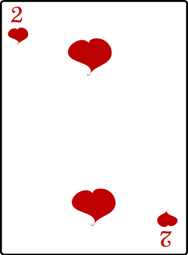 Two Of Hearts Playing Card Clipart
