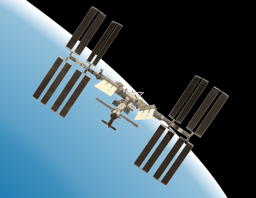 International Space Station With Earth Clipart