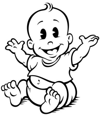 Baby Black And White Png Image Clipart