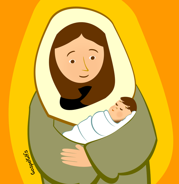Mary And Baby Jesus Free Download Png Clipart