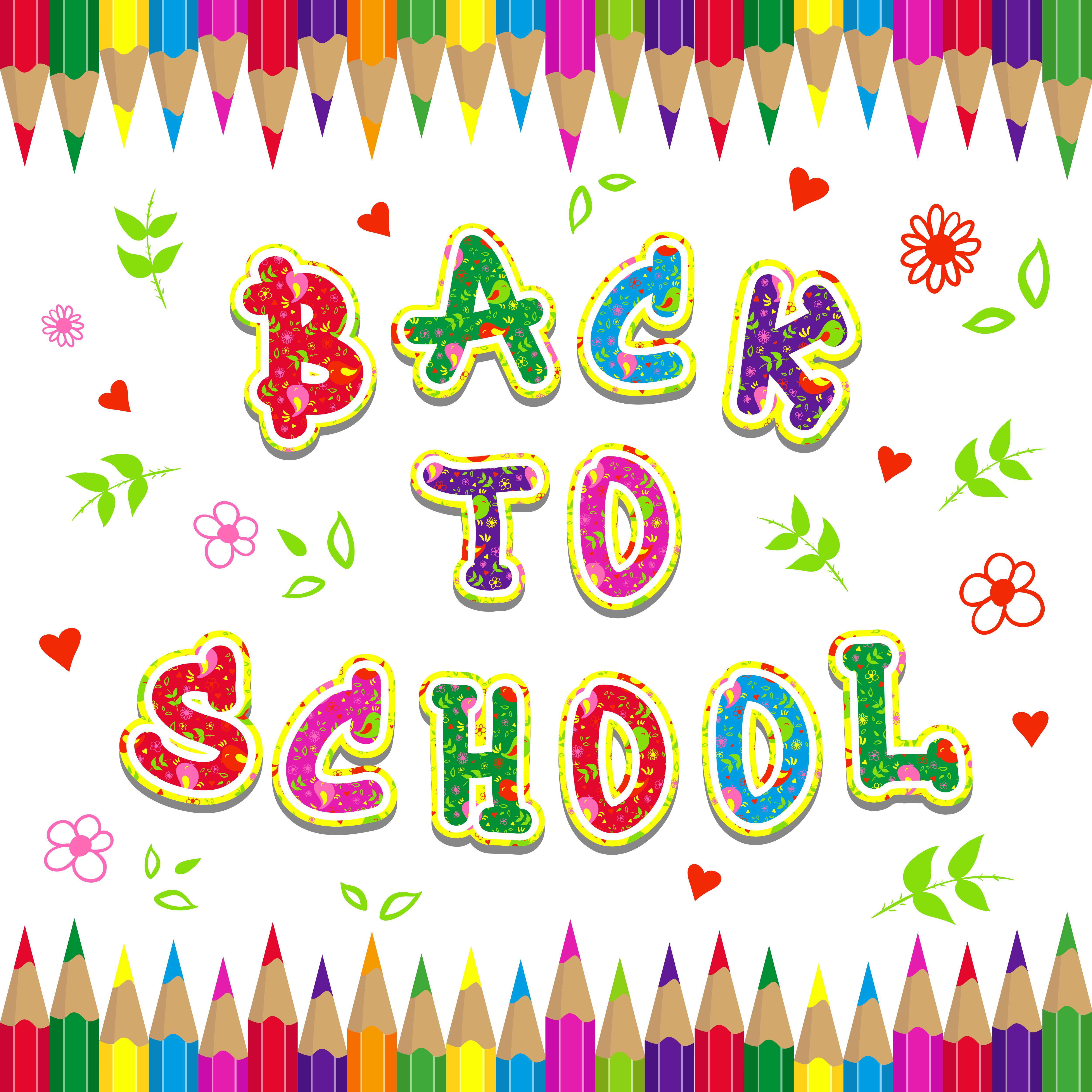 Back To School Colorful Picture Hd Photos Clipart