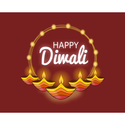 Happy Diwali Greeting Card 2 Clipart