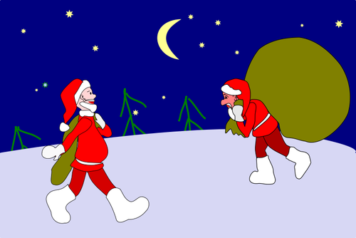 With Santa Claus Clipart