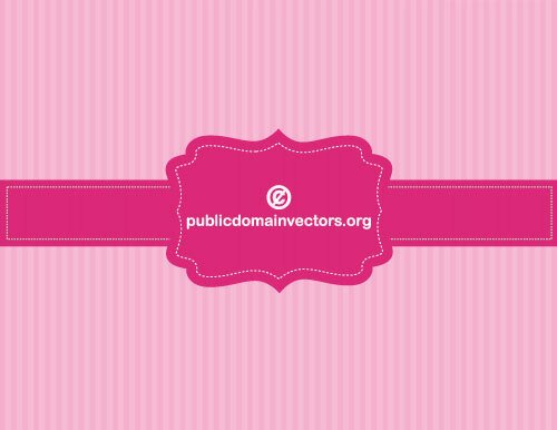 Pink Background With Banner Clipart
