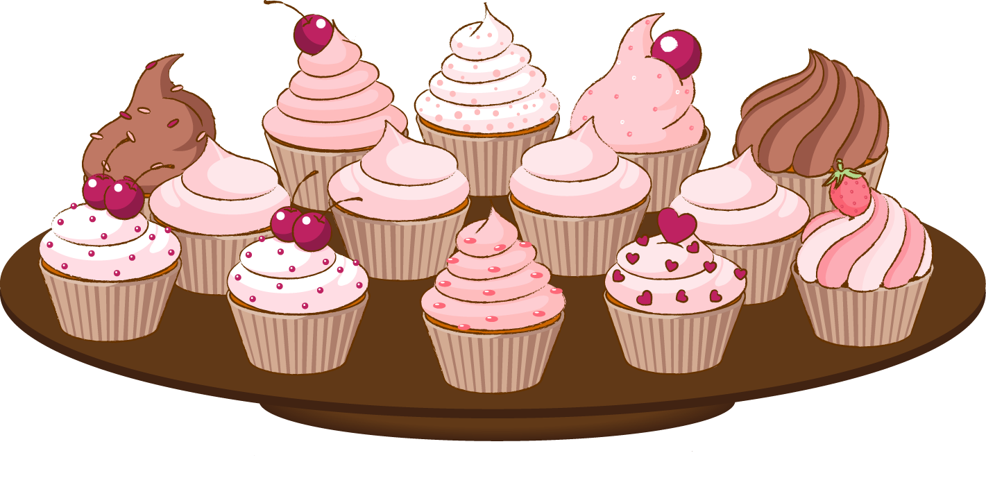 Bake Sale Of A Cupcake With Sprinkles Clipart