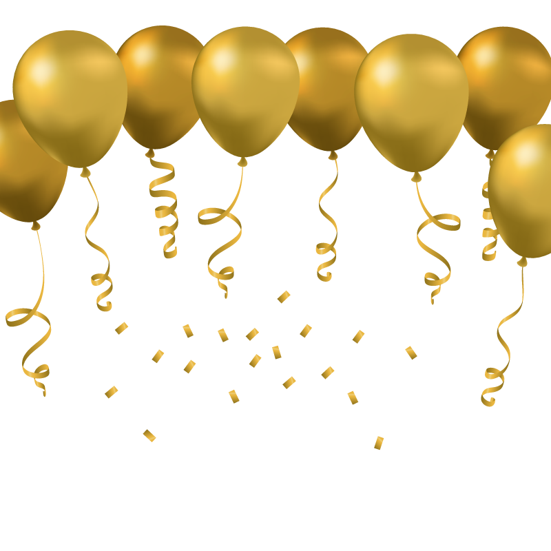 Gold Balloons Clipart Rose Gold Balloons Clipart Party Clipart Event ...