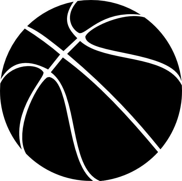 Free Basketball Black And White Basketball Clip Clipart