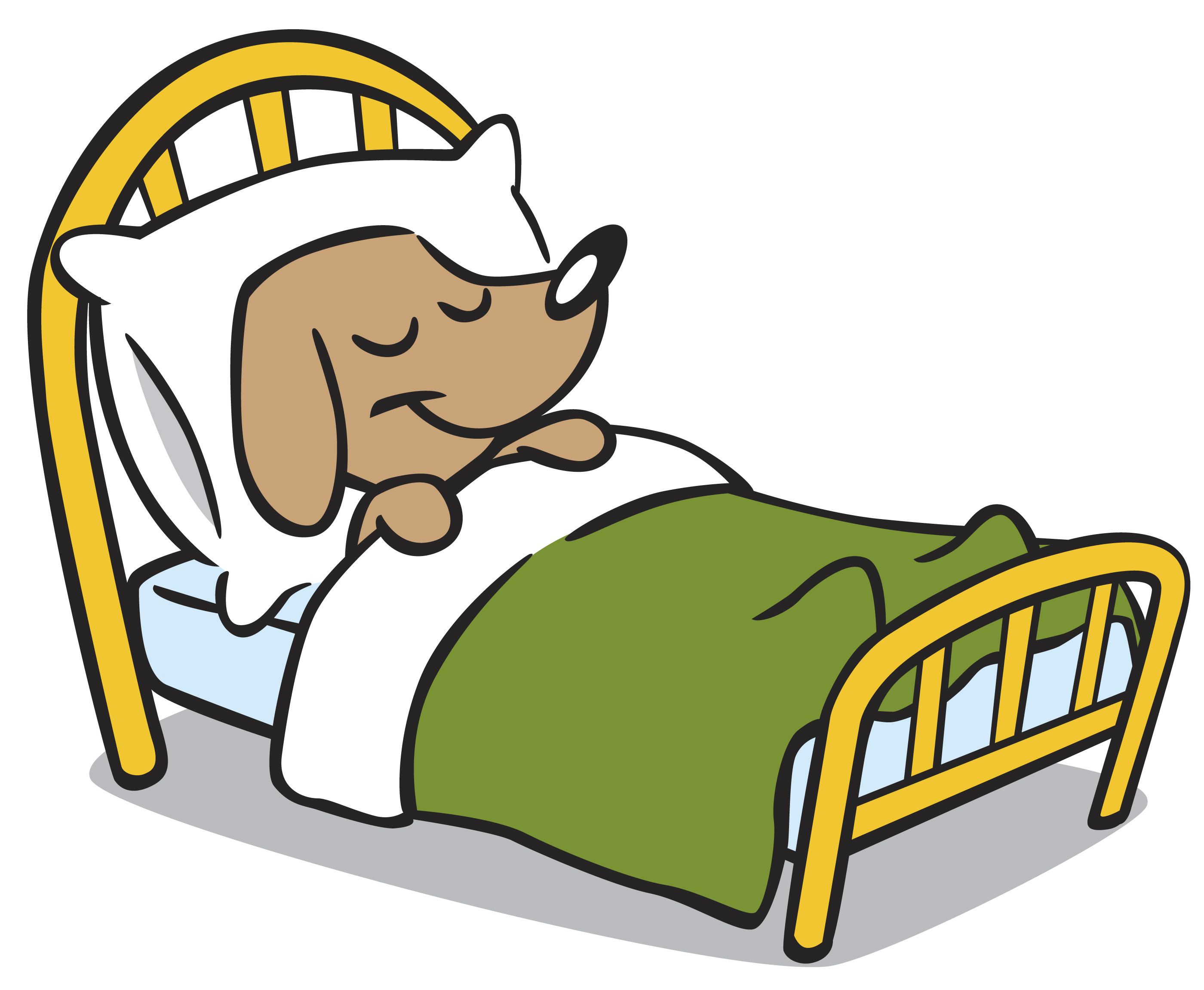 Clip Art Dog Bed Kid Free Download Clipart